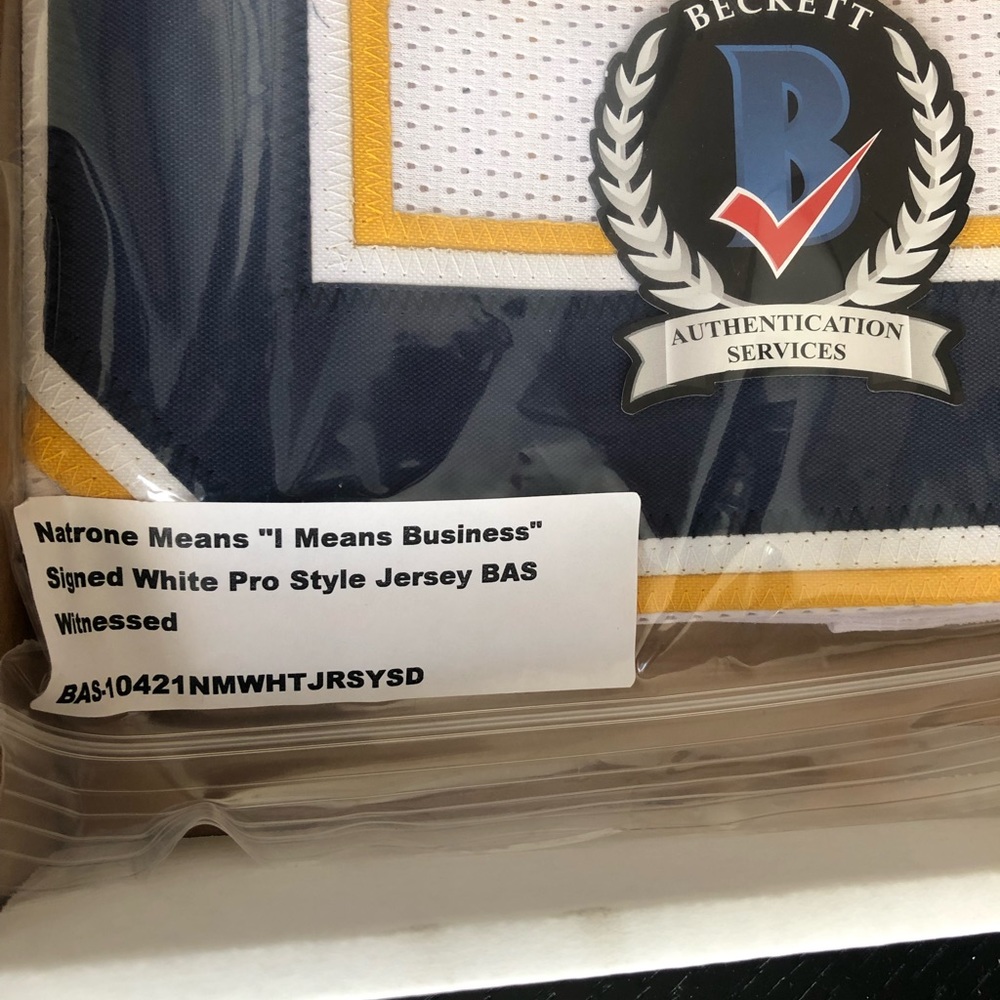 Natrone Means autographed jersey (San Diego Chargers)
